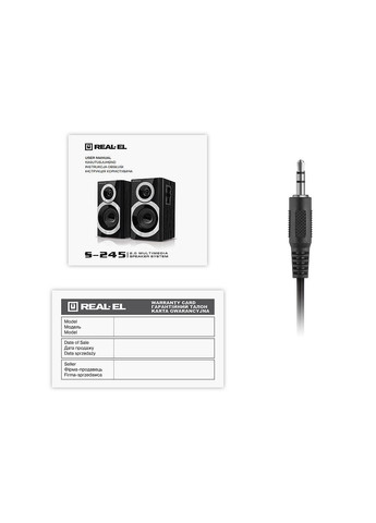 Колонки 2.0 S-245 black Real-El (333824446)
