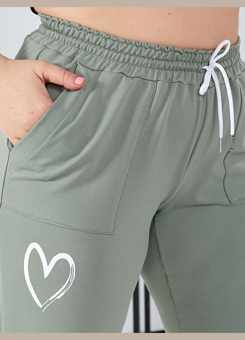 Оливковые спортивные демисезонные джоггеры брюки No Brand