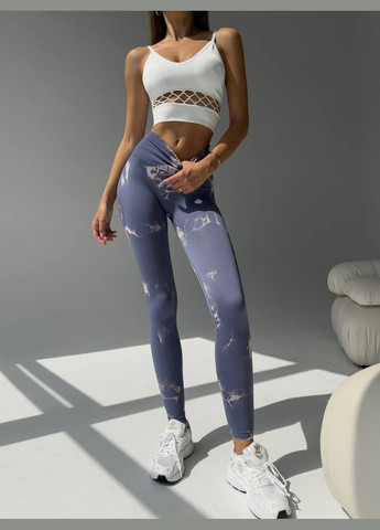 Женские лосины для фитнеса синие No Brand Лосини (319157976)