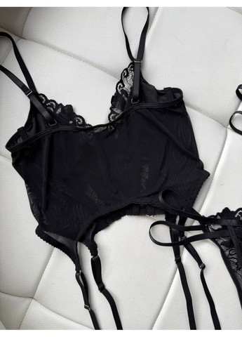 Чорний демісезонний стильний комплект білизни No Brand