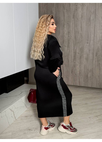 Костюм жіночий спідниця і кофта трикотаж зі вставками No Brand (365967844)