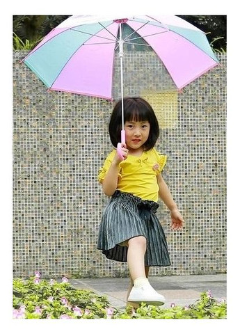 Комбинированный зонт детский складной mini umbrella wt-u06-pink розовый WK (361399541)