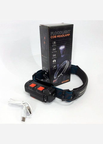 Ліхтар налобний акумуляторний BL-W691-2COB (white/red/RGB) з датчиком руху, потужний ліхтар налобний Bailong (364665027)