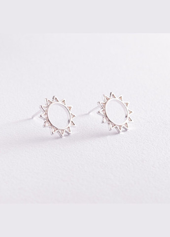 Серебряные серьги - пусеты Солнце 123205 Oniks (264022698)