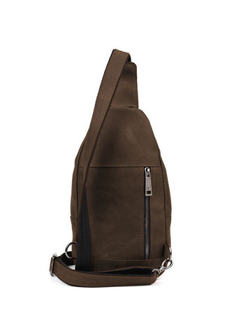 Мужской рюкзак слинг через плечо кожаный RС-4004-3md коричневый TARWA (306373203)