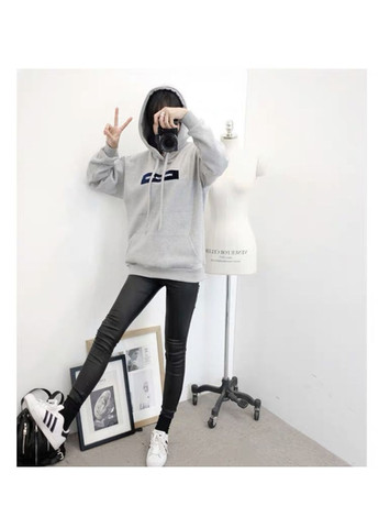 Стильная женская толстовка худи с длинным рукавом "Unique" в повседневном сером цвете China (367837975)