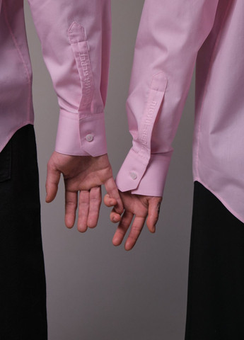 Розовая рубашка с флуорисцентной вышивкой "ЛЕВЫЙ БЕРЕГ ПРАВЫЙ БЕРЕГ & КАШТАН" SUPPORT by Poustovit (365756431)