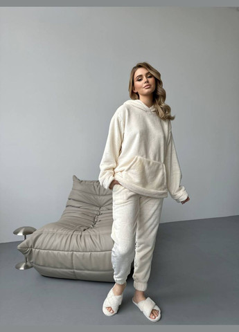 Айворі зимній жіночий домашній махровий костюм кольору айворi 25855 stmi Fashion