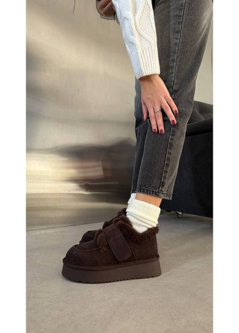 Угги из натуральной замши на липучке No Brand (368376207)