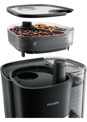 Кофеварка крапельна All-in-1 Brew, 1.25л, зерно+мелена, дисплей, підігрів кавника, кофемолка, Philips (314778699)
