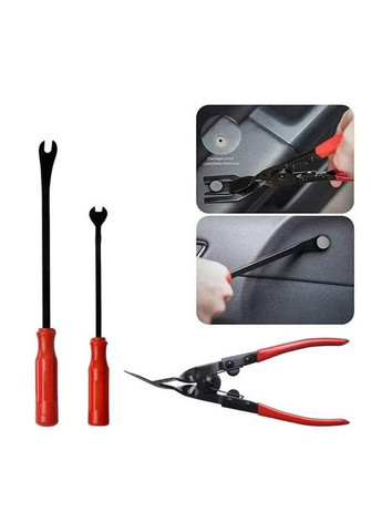 Набор автомобильных съемников 19 в 1 инструменты для разборки салона в чехле, красный (R051379) Bluefield (349844881)