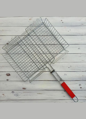 Решетка для гриля прямоугольная высокая XINWAN, рабочая поверхность 43х33х6 см Led (325484027)