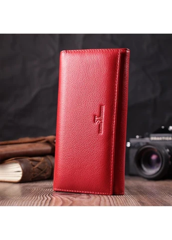 Жіночий гаманець з натуральної шкіри 22524 Червоний st leather (385210712)