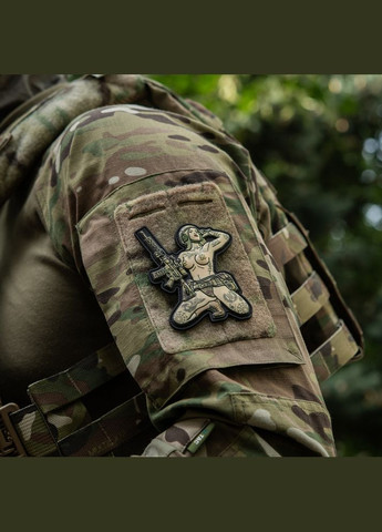 Нашивка Tactical girl №1 tattoo Тризуб PVC Multicam M-TAC (315047937)