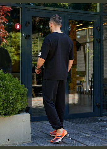 Чорний костюм (футболка+штани) Fashion