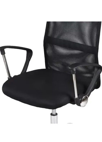Комп'ютерне офісне крісло на коліщатках із функцією нахилу регулюванням за висотою вентиляцією (478097-Prob) Чорне Unbranded (302569001)