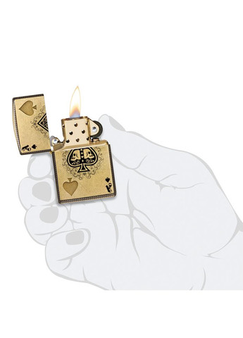 Запальничка 46388 Ace of Skulls Design Zippo (325476351)