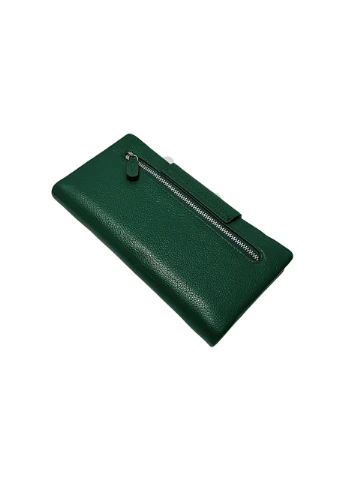 Женский клатч-кошелек из натуральной кожи 3046 зелёний 11.5 x 21 x 2.5 No Brand (371682696)