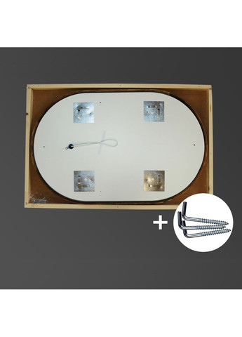 Зеркало капсула деревянная с LED-подсветкой Natural Walnut Орех 50x80 см Luxury Wood Freedom (369547011)