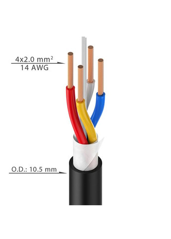Спікерний кабель SC040B, 4x2.0, 100 м ROXTONE (326743865)
