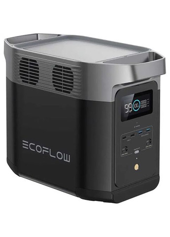 Портативна зарядна станція 1800W/1024Wh, Електростанція 4 розетки 220 В, із заряджанням від сонячної панелі EcoFlow DELTA 2 (361137810)