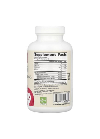 EPA-DHA Balance® 600 mg - 120 caps Jarrow Formulas (369396757)