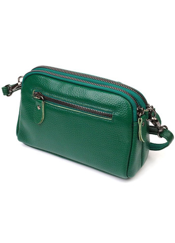 Кожаная сумка женская через плечо -клатч в оригинальном дизайне 2293093 Зеленая Vintage (297138362)