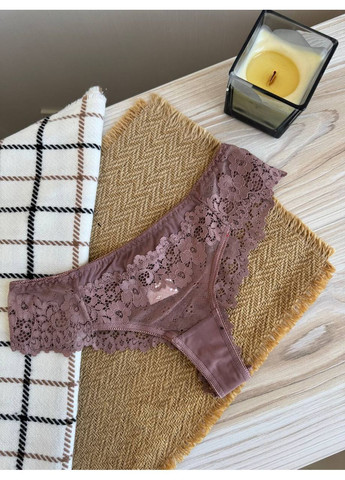 Набір мереживних трусиків-бразиліана 5 шт зручні жіночі труси комплект різні кольори No Brand Бразиліани (365655420)