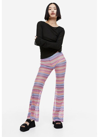 Розовые летние женские расклешенные леггинсы н&м (57148) xxs розовые H&M