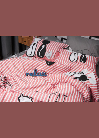 Комплект постельного белья Бязь Gold Люкс полуторный евро 160х220 наволочки 4х50х70 (MS-820003243) Moon&Star Cat (288044011)