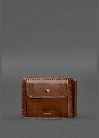 Кожаное портмоне 13.0 зажим светло-коричневый краст (A-028272) BlankNote (328444994)