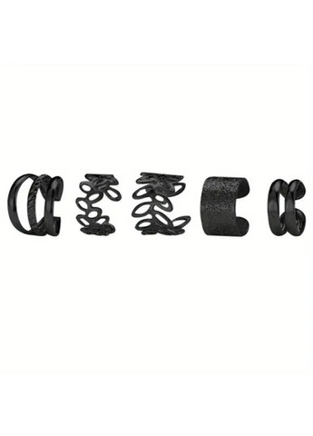 Клипсы черные 5 шт с листьями 1.3 см из нержавеющей стали OrnatusDivinus924 Liresmina Jewelry (322265790)