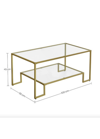 Журнальний столик Madison в стилі Loft золотистий Leobert (361951641)