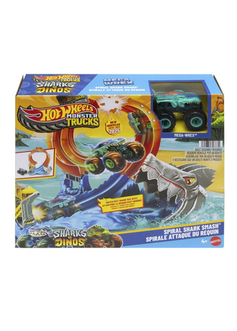 Игровой набор "Монстро-атака акулы" Monster Trucks цвет разноцветный CB-00285646 Hot Wheels (362083757)