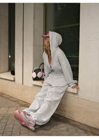 Женский спортивный костюм двойка укороченное худые на молнии и брюки с высокой посадкой MonCher (349453421)