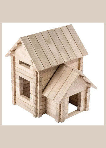 Конструктор дерев'яний Котедж 4в1 206 дет (900323) Igroteco (331164104)