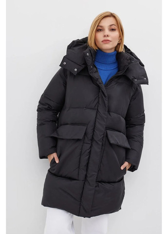Черная зимняя куртка зимняя, цвет черный Rica Mare