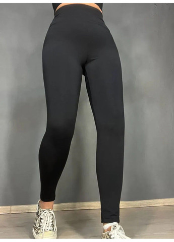 Лосини жіночі 0124 великі розміри 2XL–6XL NanoFit широкий пояс чорні Oysho (331693636)