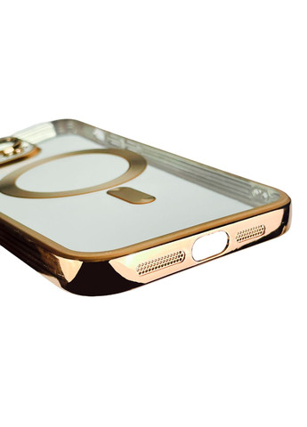 Чехол для Iphone 15 Pro Max с линзами для камеры с магнитом магсейф на айфон 15 про макс жёлтый золотой Apple (366019607)