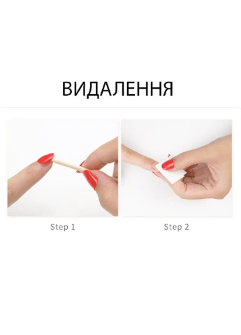 Гелевые наклейки на ногти твердеющие в УФ лампе BSJ-0036 Черный 26 шт (A9806) No Brand (389043283)