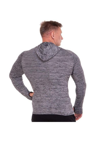 Чоловічий лонгслів компресійний спортивний чоловічий з капюшоном і вирізом для великого пальця CO-2017 Сірий Jason (326785245)