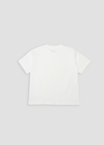 Біла літня футболка з коротким рукавом для хлопчика колір білий цб-00243550 Lizi Kids