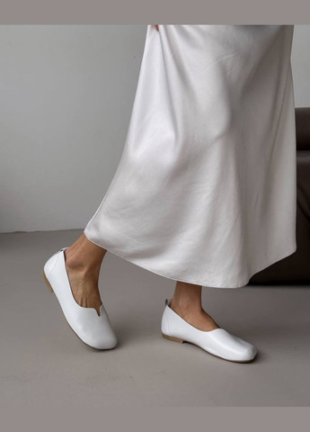 Женские кожаные женские балетки в белом цвете. Roberto Netti | белые без декора (335007985)