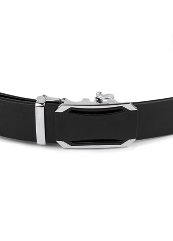 Ремень мужской с черной вставкой на пряжке 20255 Черный Vintage (337353107)