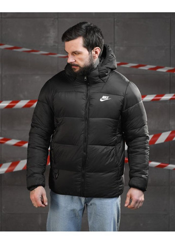 Чорна зимня зимова куртка black karabin No Brand