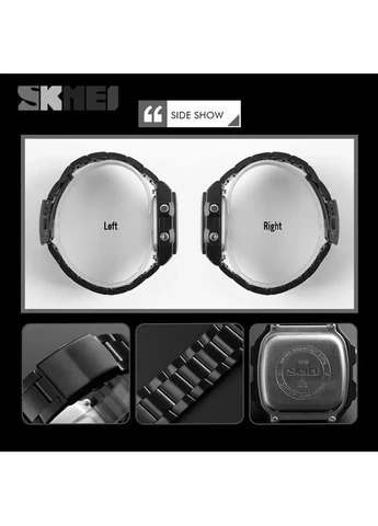 1335 S ripple чорний чоловічий годинник Skmei 1335 black (390101376)