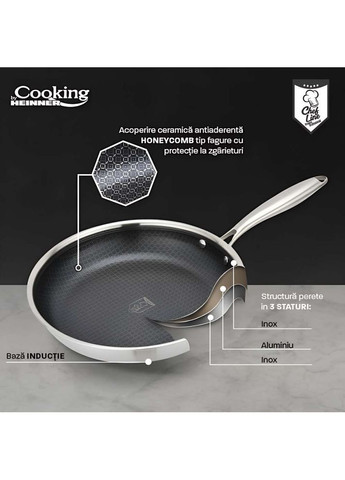 Сковорода Titanium3 30 см Silver (HR-MRK-30T) HEINNER (323097007)