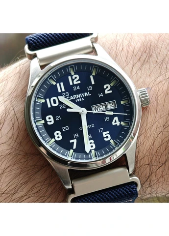 Годинник чоловічий Millenium Indigo Blue кварцовий із сапфіровим склом з двома ремінцями 40 мм Carnival (386524614)
