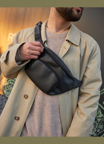 Нагрудна сумка-бананка, слінг-сумка практична і стильна чорний колір ToBeYou Tender (293247148)