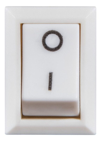 Перемикач клавішний (кнопка) 13*19 мм KCD1-101 White/White A0140040052 Аско-Укрем (346086897)